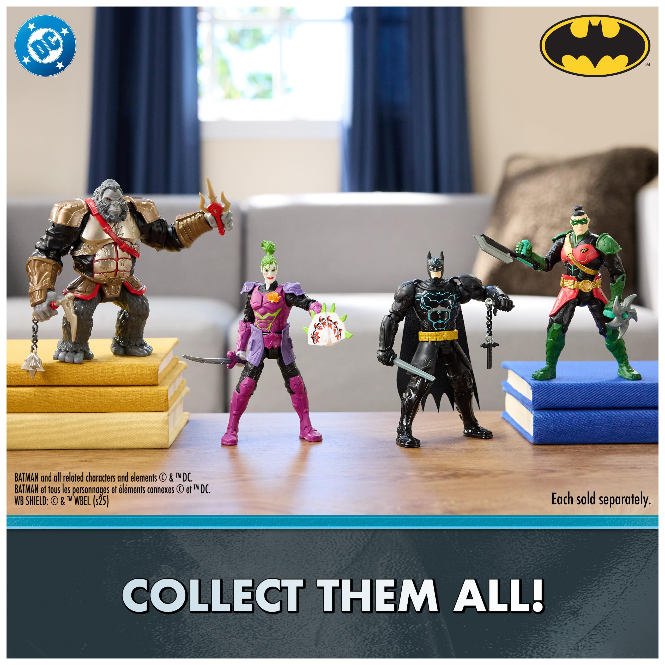 DC Comics, Batman Battle Clash 6” Ninja Strike Batman Action Figure with 2 Ninja Accessories, Super Hero Kids Toys for Boys and Girls Ages 3 & Up