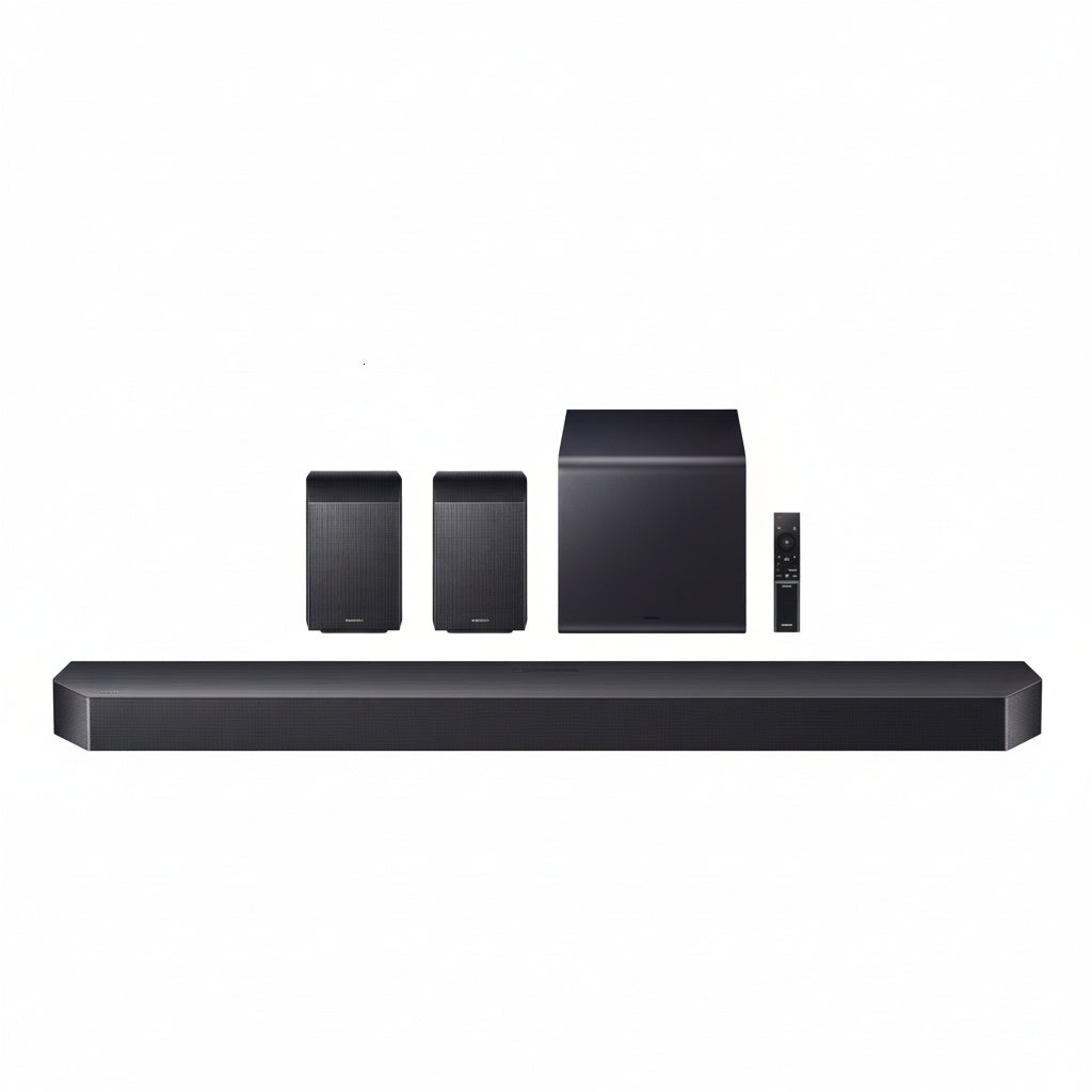 HW-Q990F 11.1.4ch Q Series Subwoofer + Rear Speaker, Wireless Dolby Atmos, Q-Symphony, Game Mode Pro, Adaptive Sound (HW-Q990F, 2025)