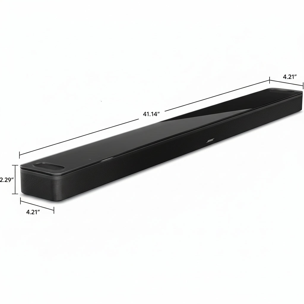 Smart Ultra Dolby Atmos Soundbar, All-in-One Surround Sound System for TV, A.I. Dialogue Mode, Alexa and Google Voice Control, HDMI eARC, Black